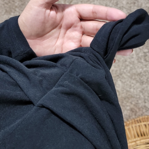 LOVERICHE BLACK RUCHED FRONT TOP S M L 4 6 8 10 12 - Picture 7 of 8